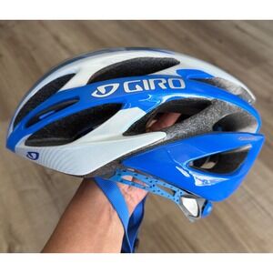 Giro Saros G266 Road Cycling Helmet Blue Silver White Large 59-63cm Roc Loc
